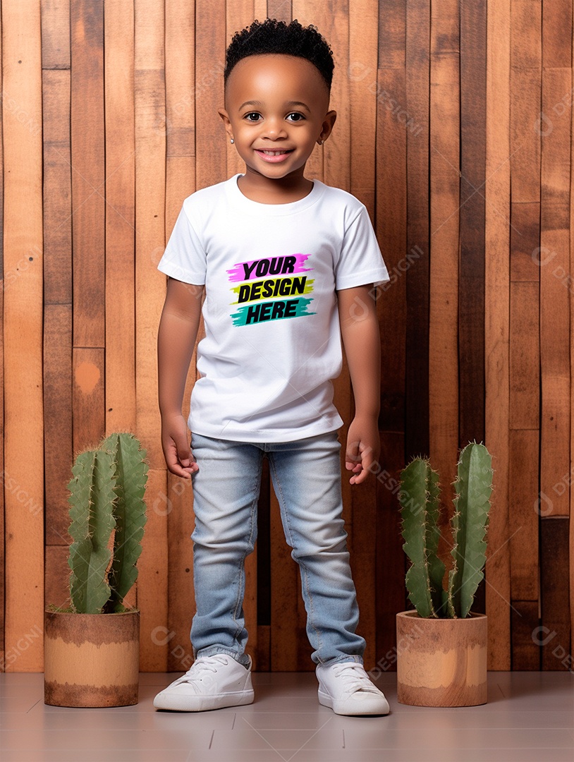 Mockup de Camiseta Infantil PSD Editável