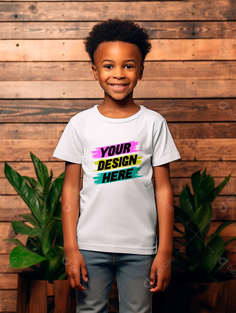 Mockup de Camiseta Infantil PSD Editável