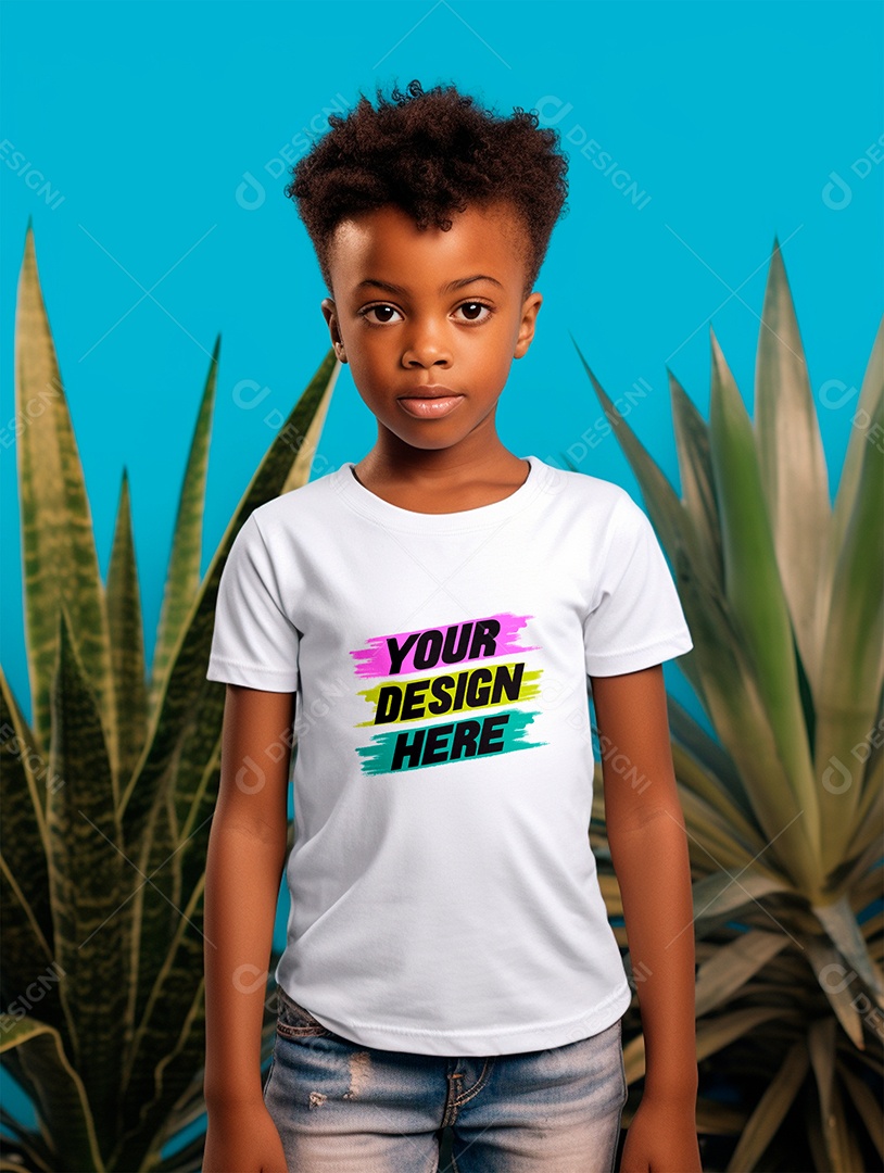 Mockup de Camiseta Infantil PSD Editável