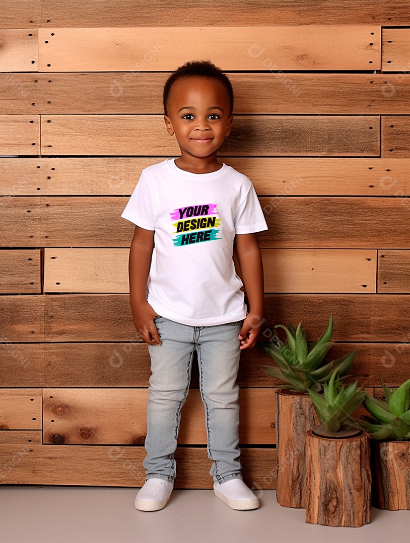 Mockup de Camiseta Infantil PSD Editável