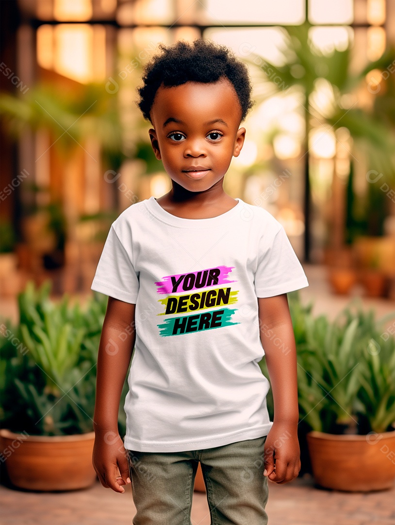 Mockup de Camiseta Infantil PSD Editável