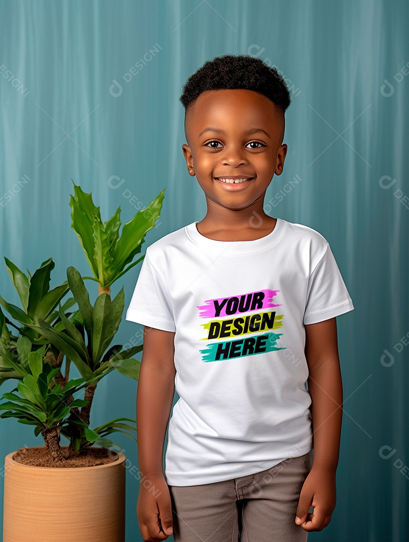 Mockup de Camiseta Infantil PSD Editável
