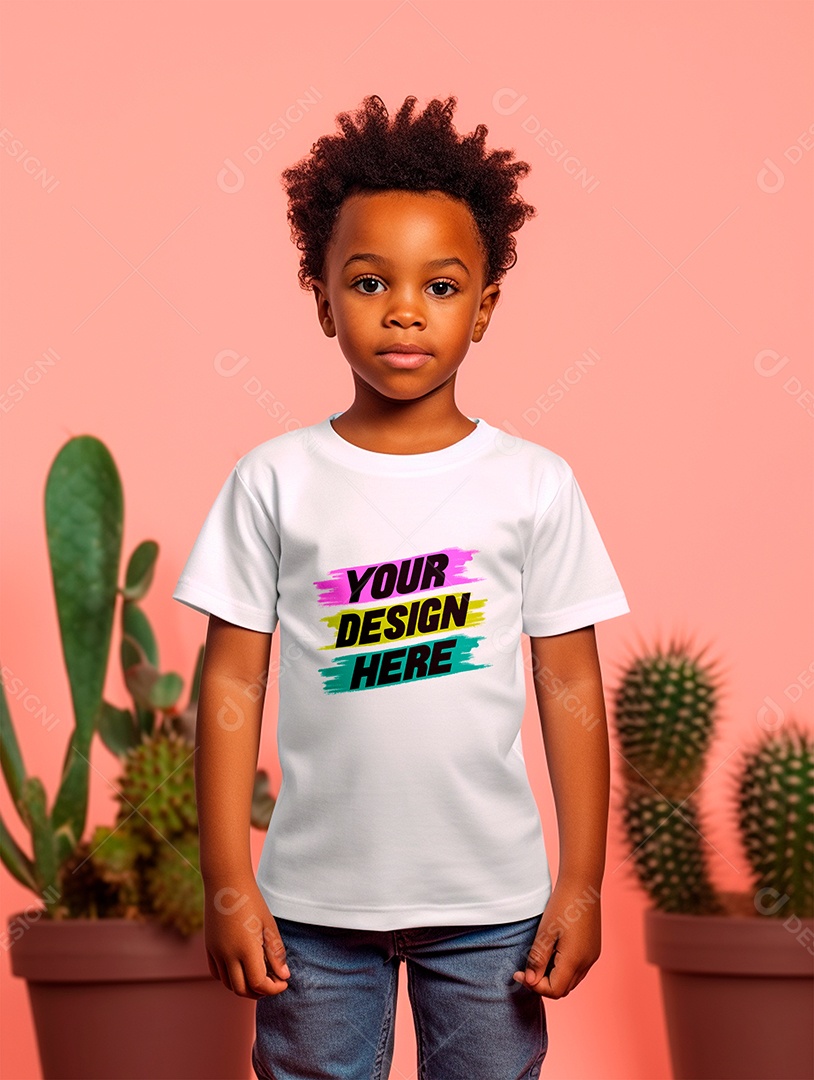Mockup de Camiseta Infantil PSD Editável