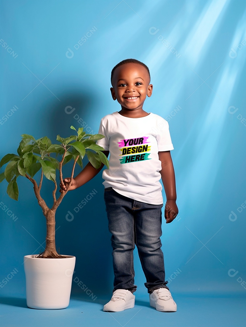 Mockup de Camiseta Infantil PSD Editável