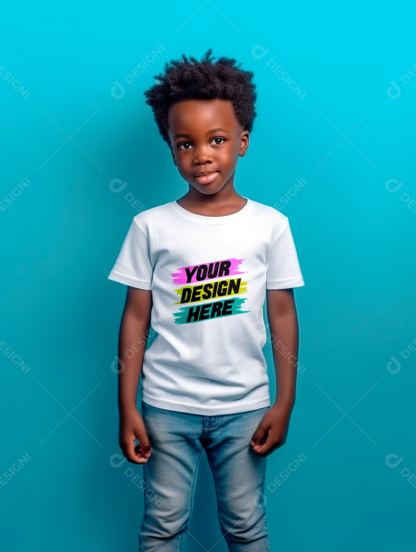 Mockup de Camiseta Infantil PSD Editável