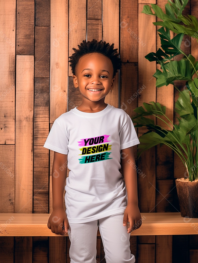 Mockup de Camiseta Infantil PSD Editável