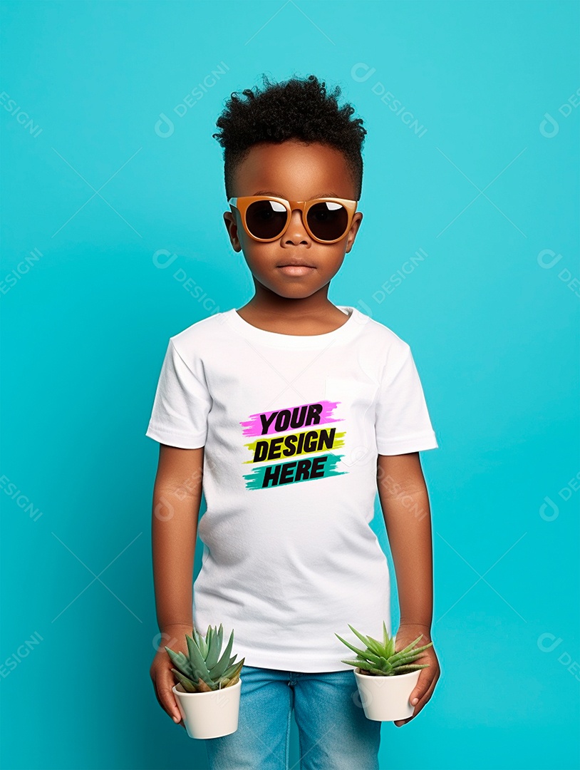 Mockup de Camiseta Infantil PSD Editável