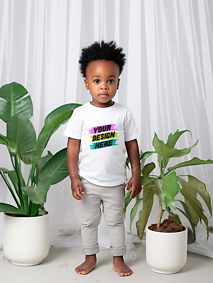 Mockup de Camiseta Infantil PSD Editável