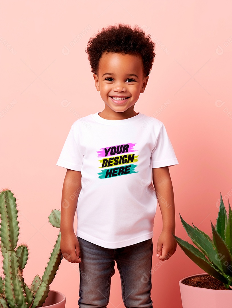 Mockup de Camiseta Infantil PSD Editável