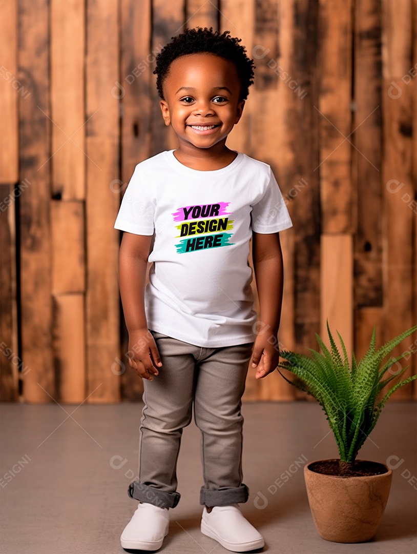 Mockup de Camiseta Infantil PSD Editável
