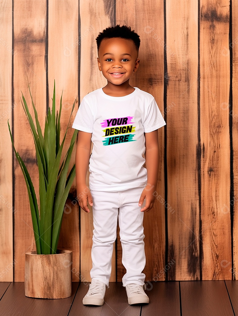 Mockup de Camiseta Infantil PSD Editável