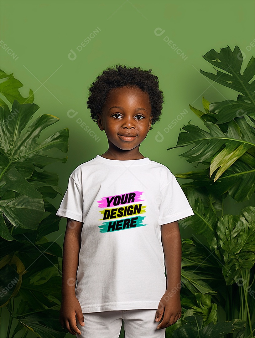 Mockup de Camiseta Infantil PSD Editável