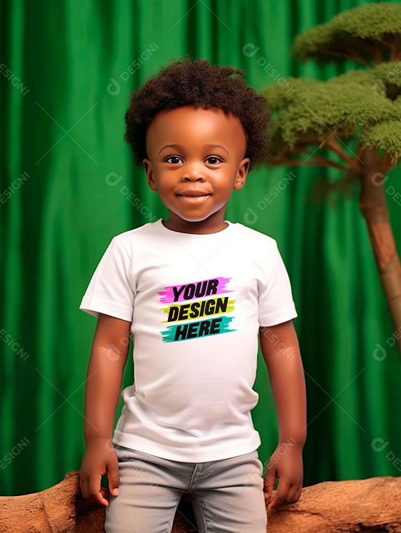 Mockup de Camiseta Infantil PSD Editável