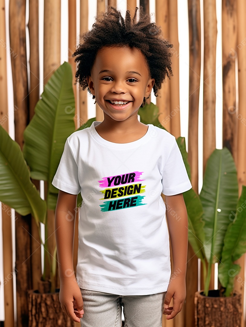 Mockup de Camiseta Infantil PSD Editável