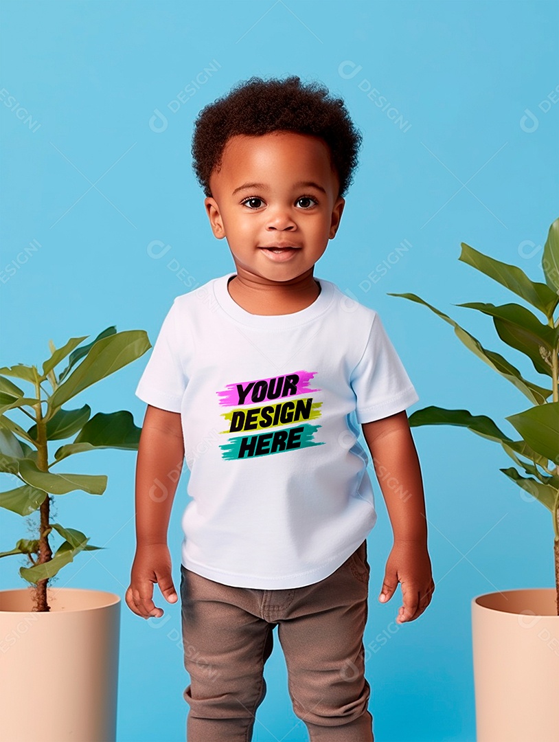 Mockup de Camiseta Infantil PSD Editável
