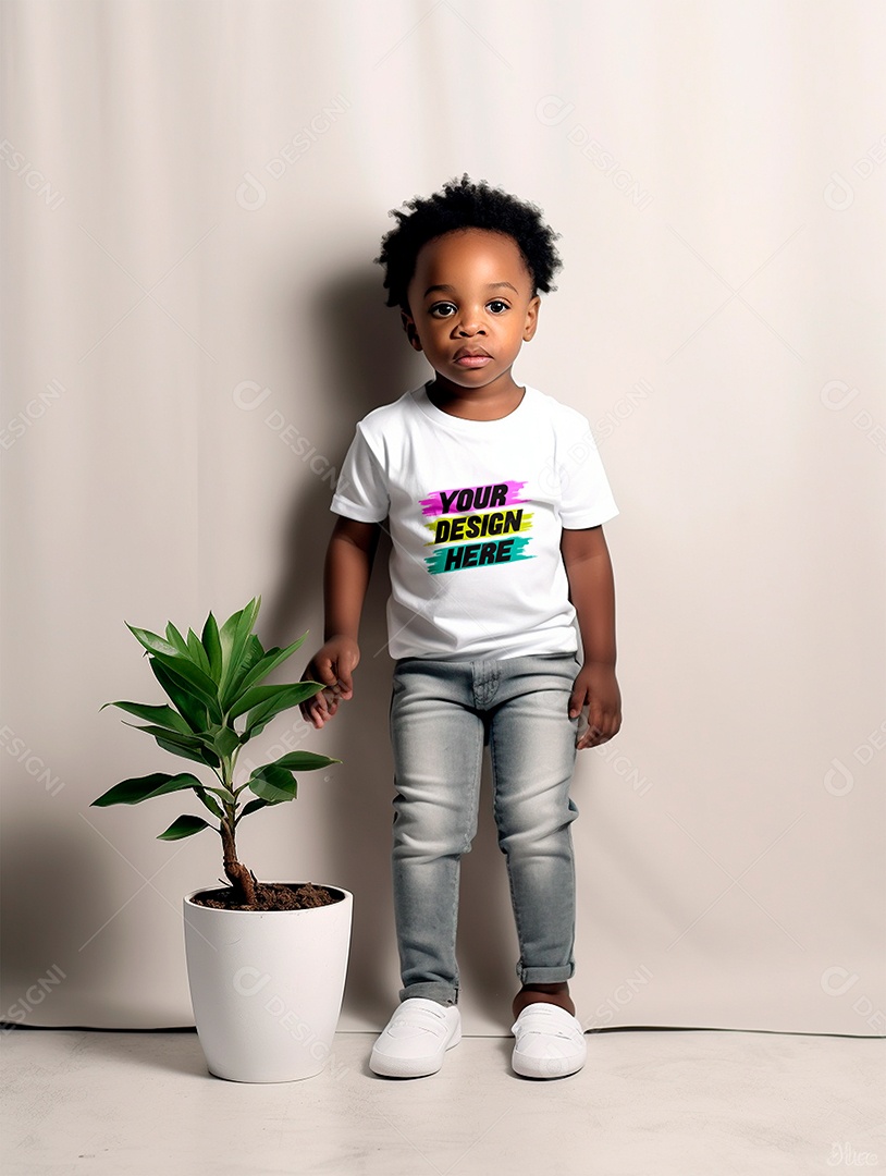 Mockup de Camiseta Infantil PSD Editável