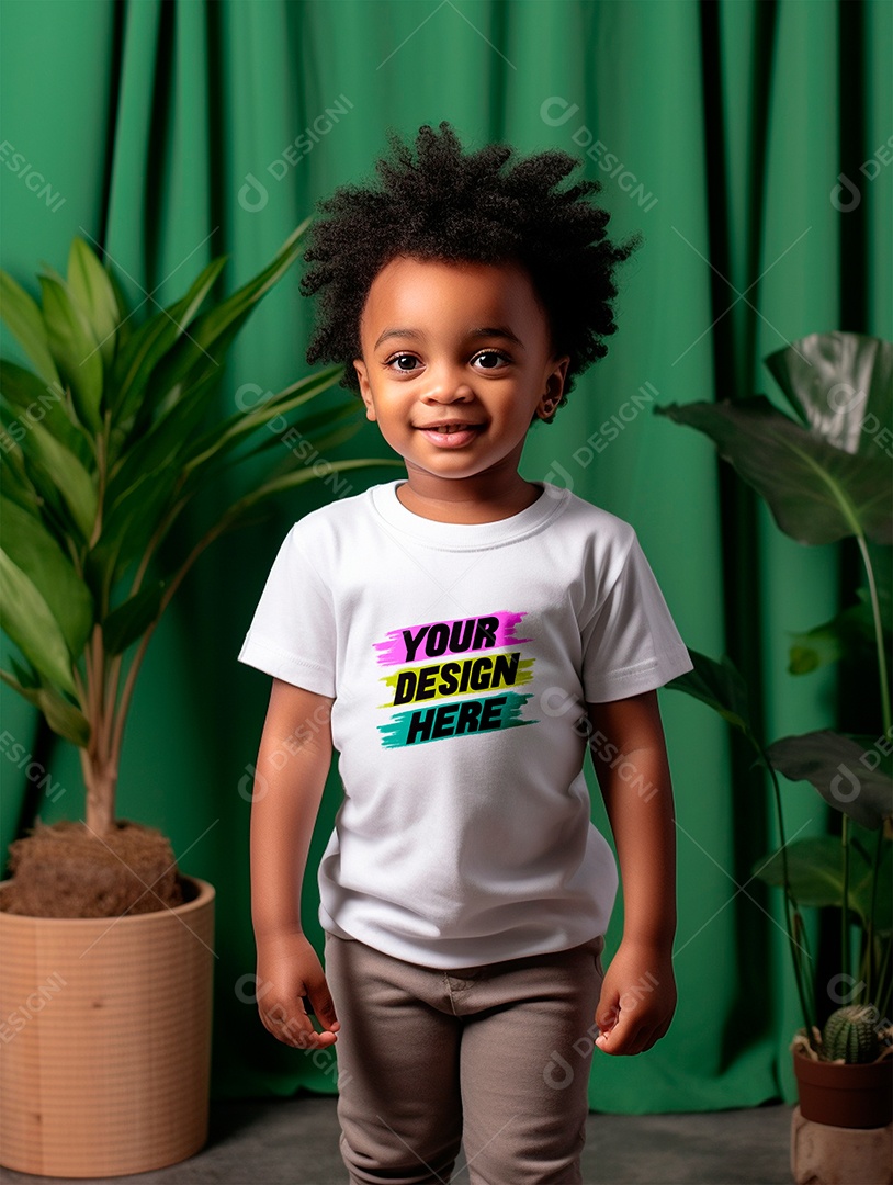 Mockup de Camiseta Infantil PSD Editável