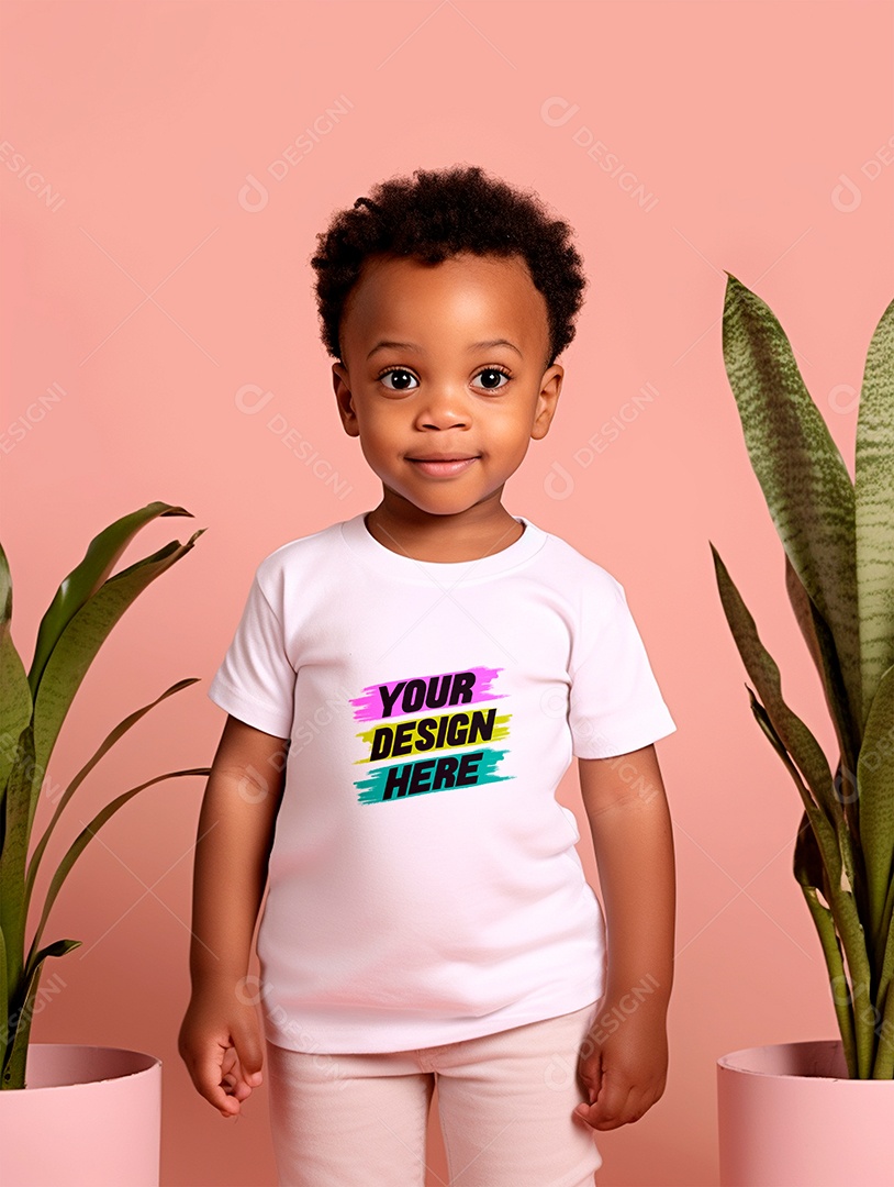 Mockup de Camiseta Infantil PSD Editável