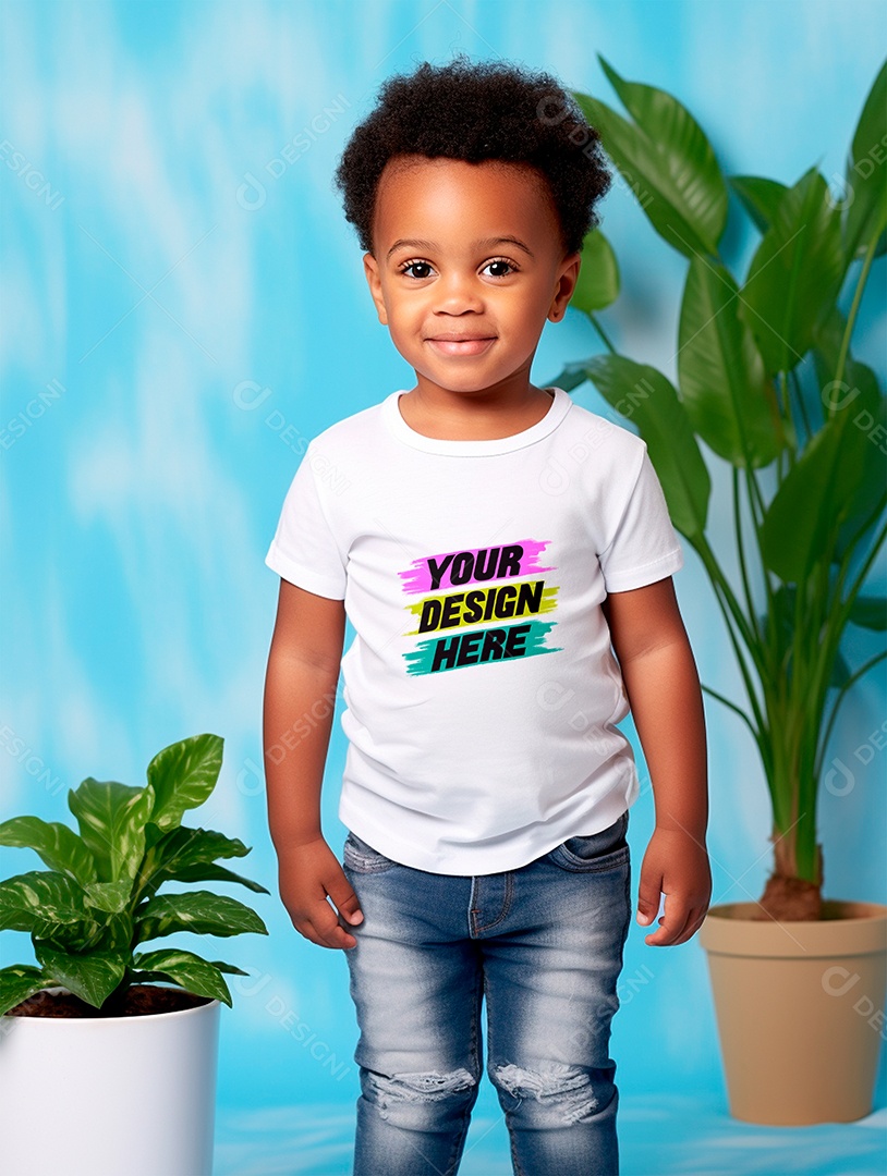 Mockup de Camiseta Infantil PSD Editável