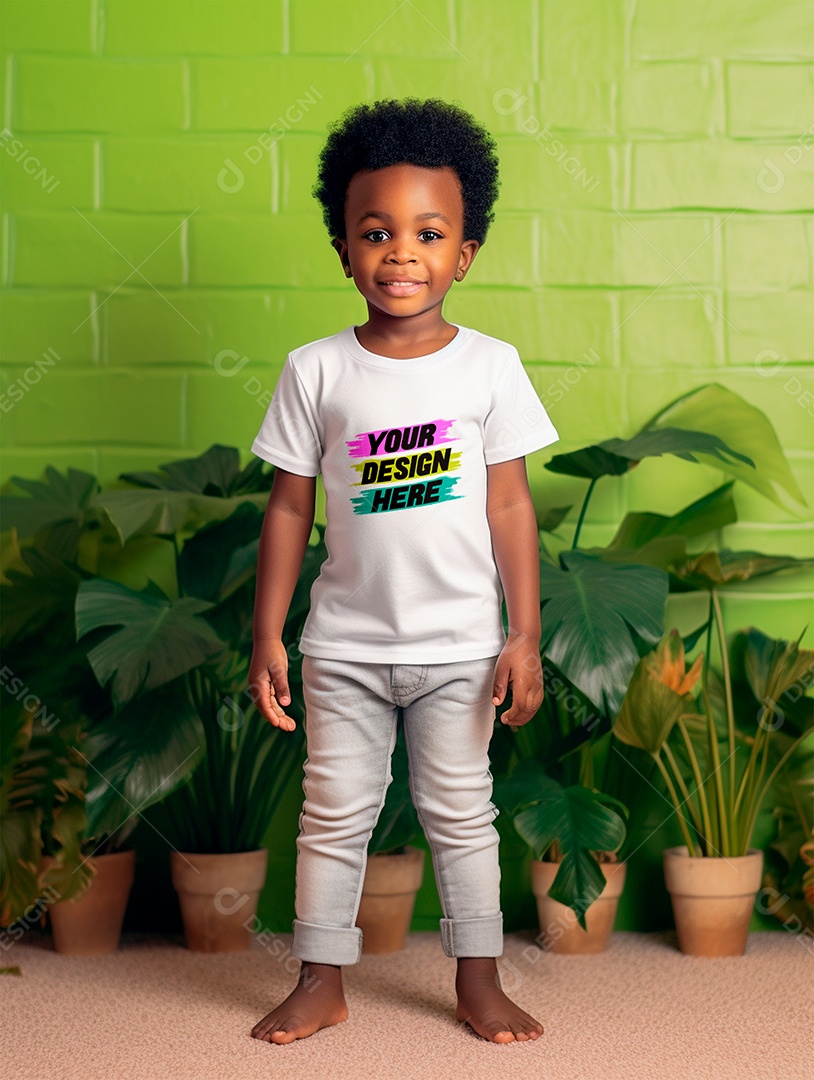 Mockup de Camiseta Infantil PSD Editável