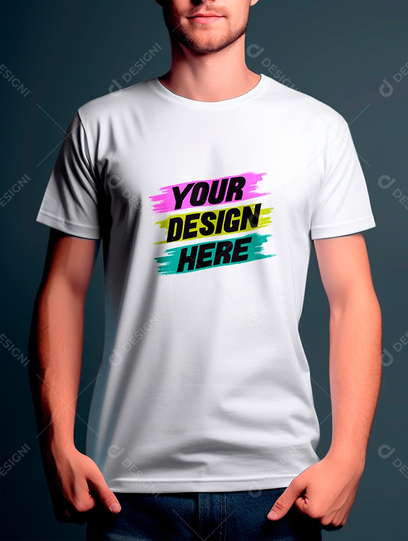 Mockup de Camiseta Masculina PSD Editável