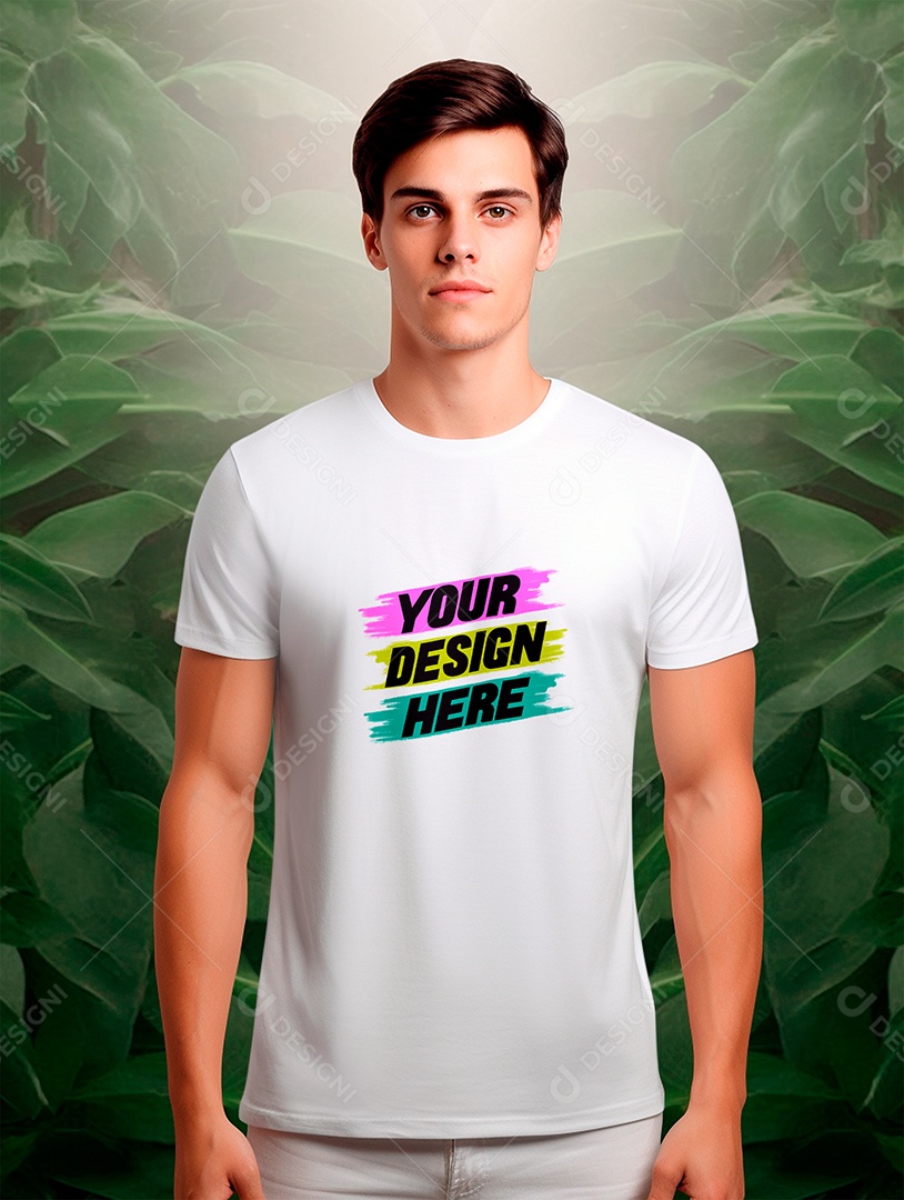 Mockup de Camiseta Masculina PSD Editável