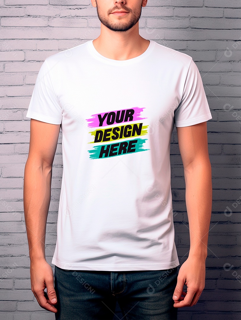 Mockup de Camiseta Masculina PSD Editável