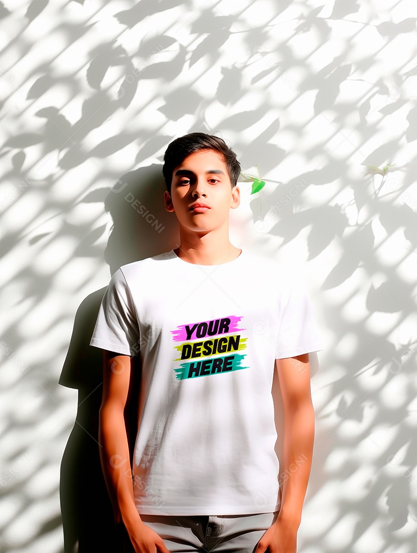 Mockup de Camiseta Masculina PSD Editável