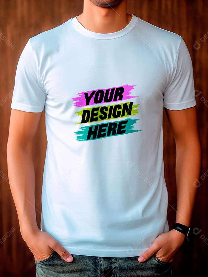 Mockup de Camiseta Masculina PSD Editável