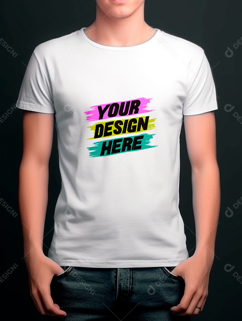 Mockup de Camiseta Masculina PSD Editável