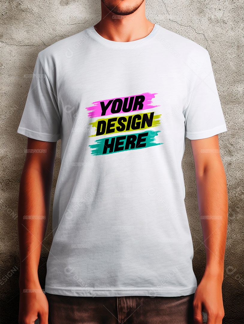 Mockup de Camiseta Masculina PSD Editável