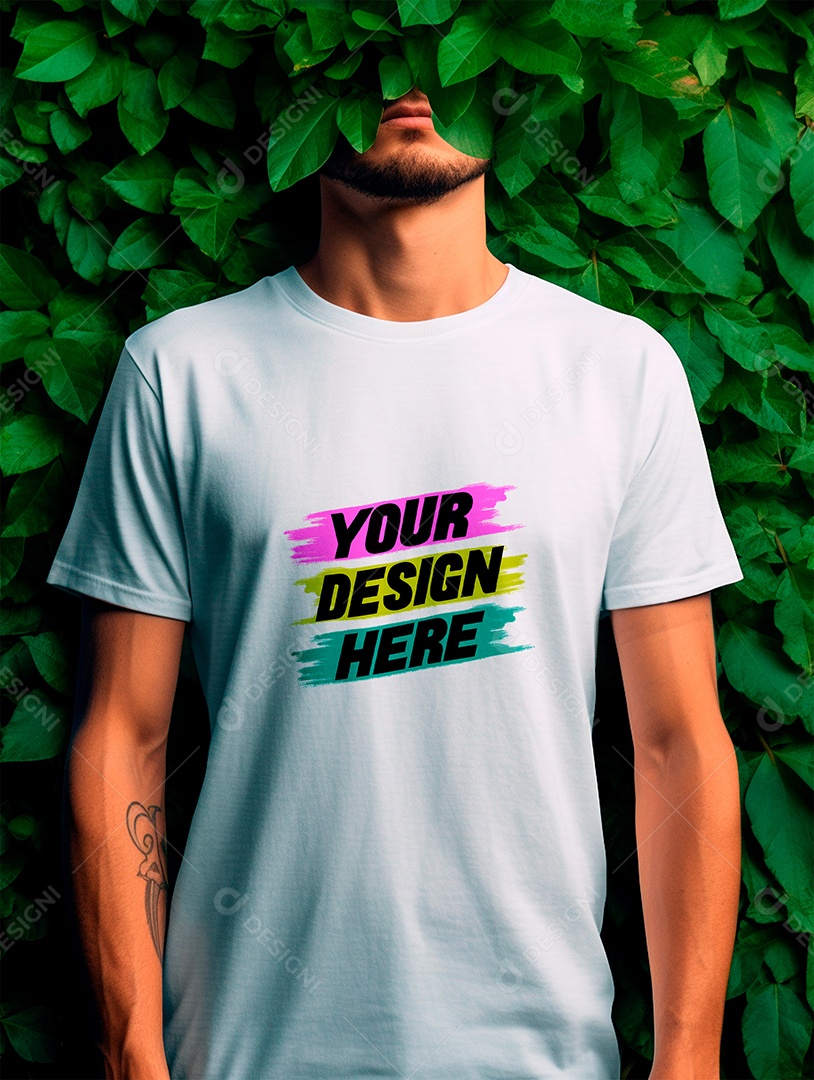 Mockup de Camiseta Masculina PSD Editável
