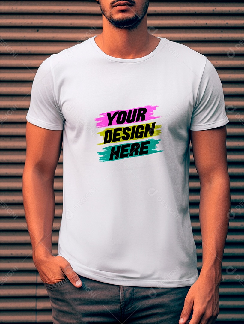 Mockup de Camiseta Masculina PSD Editável