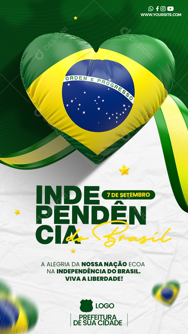 Social Media Story Independência Do Brasil PSD Editável