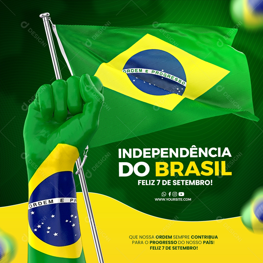 Independência Do Brasil 7 De Setembro Social Media PSD Editável