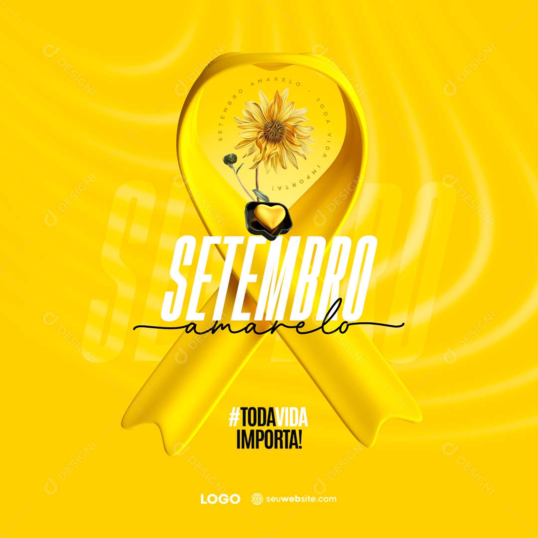 Setembro Amarelo Vida Importa Social Media PSD Editável