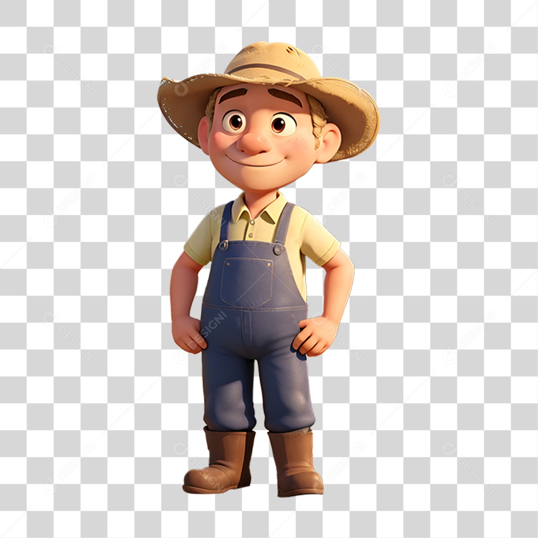 Homem Fazendeiro Agricultor PNG Transparente
