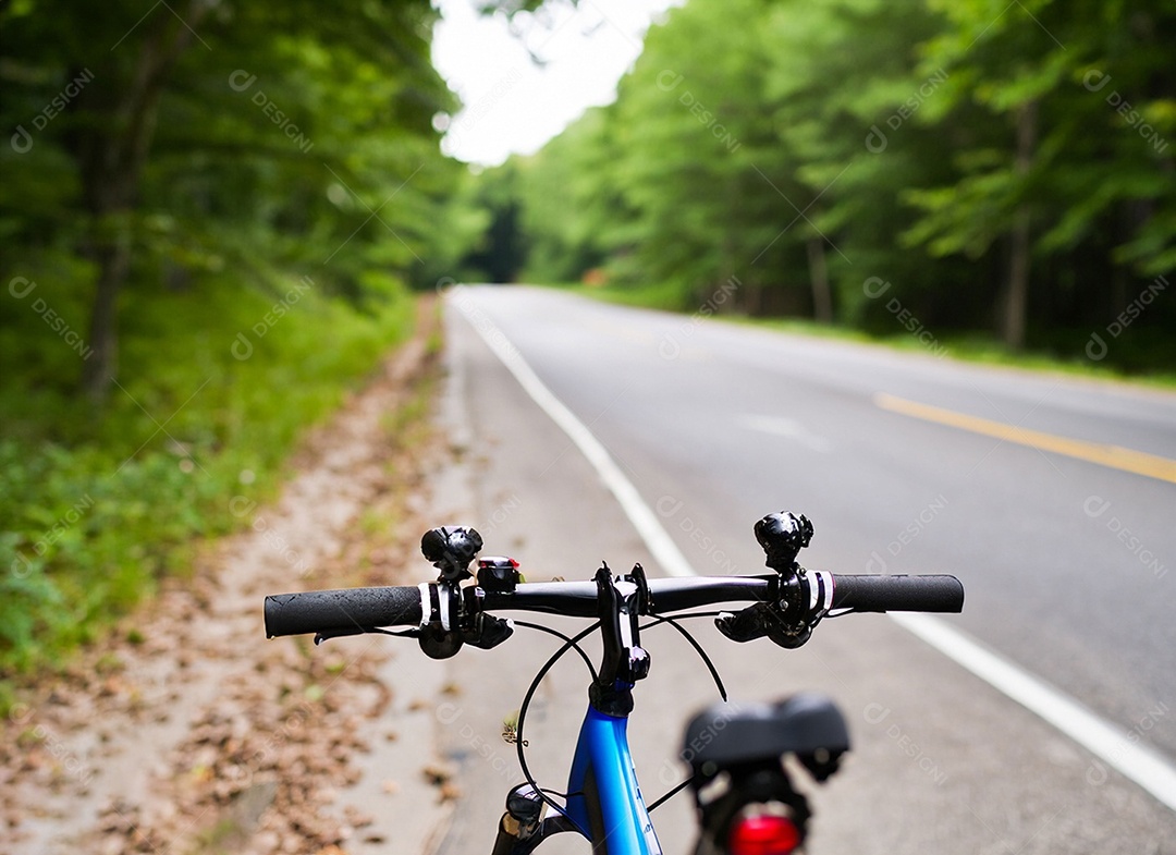Uma bicicleta na estrada