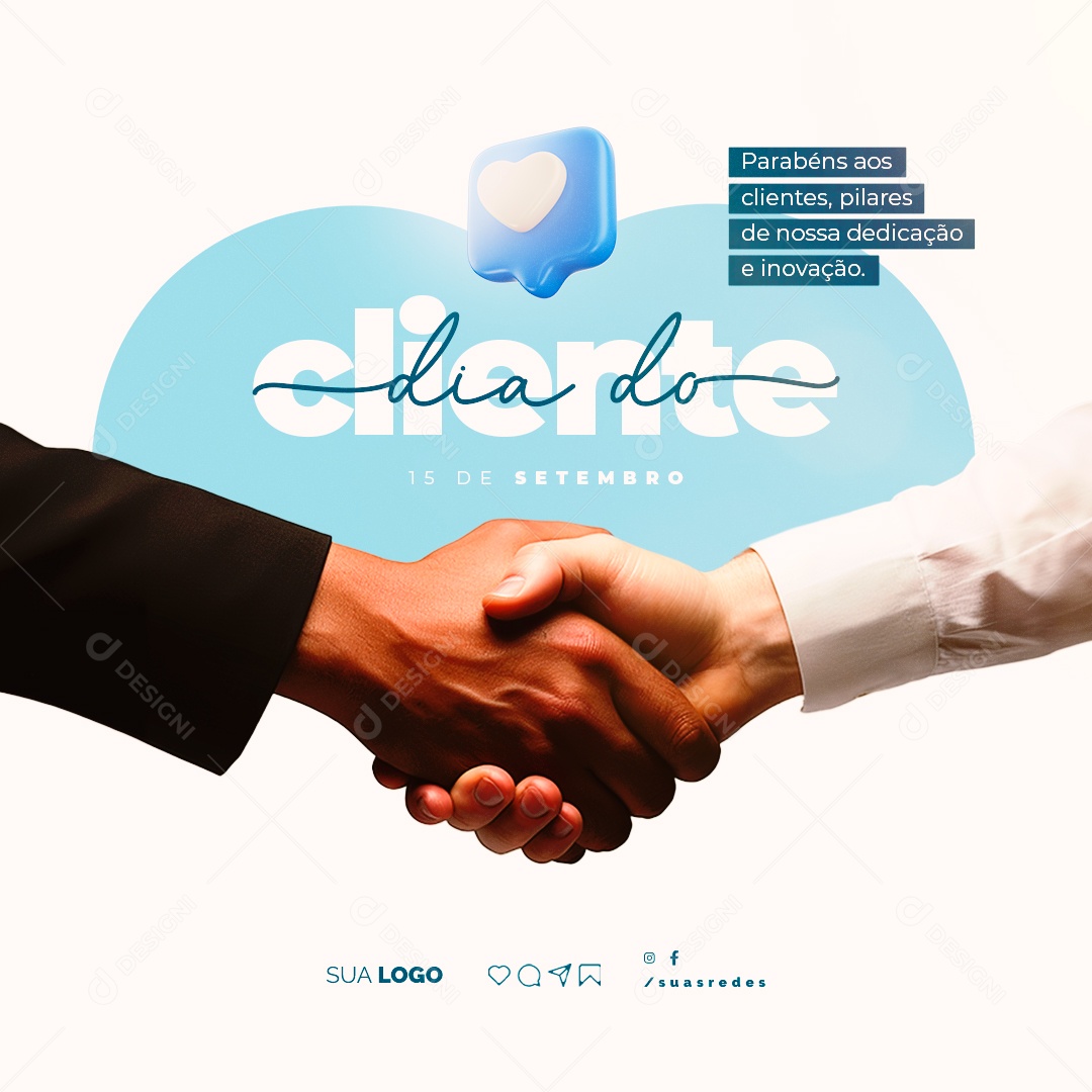 Social Media 15 de Setembro Dia Do Cliente PSD Editável
