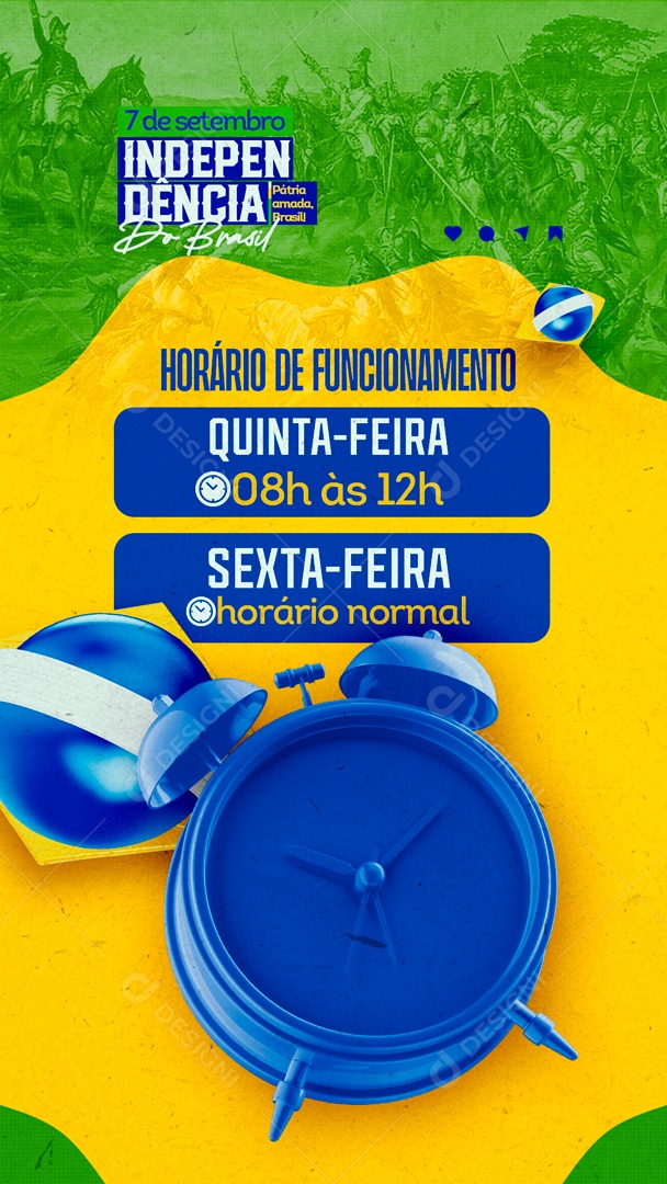 Story Horário De Funcionamento Social Media PSD Editável