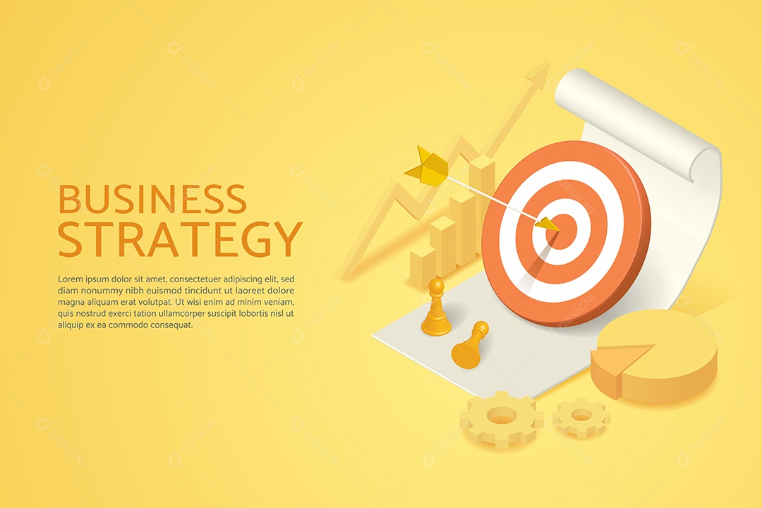 Planejamento de Estratégia de Negócios e Definição de Metas Vetor EPS