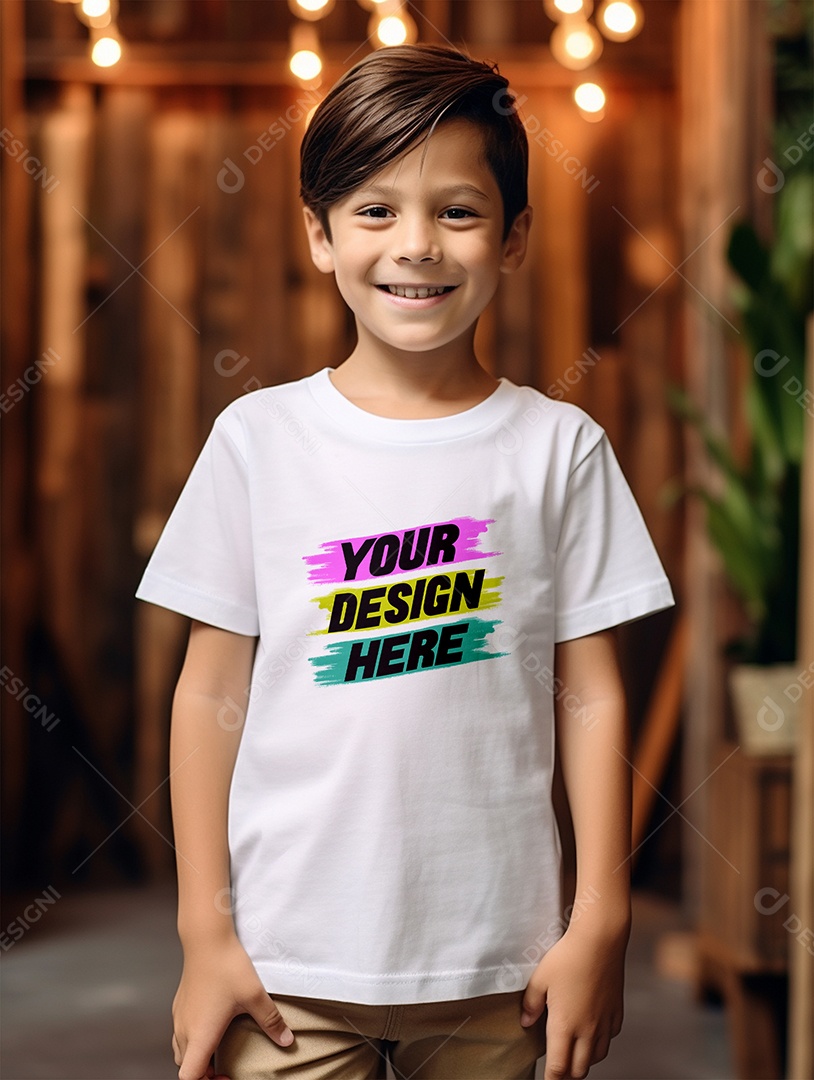 Mockup de Camiseta Masculina PSD Editável
