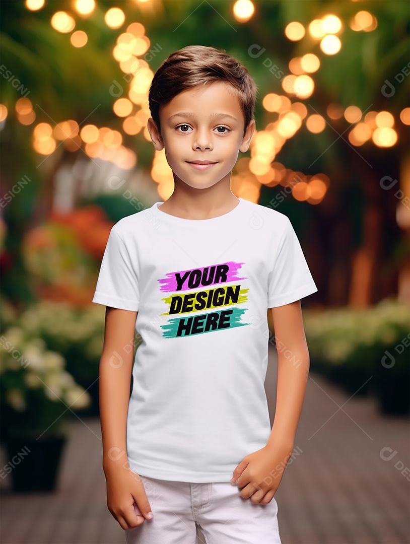 Mockup de Camiseta Masculina PSD Editável