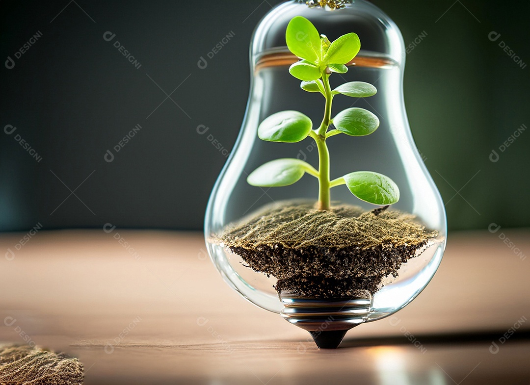 Uma planta em um copo