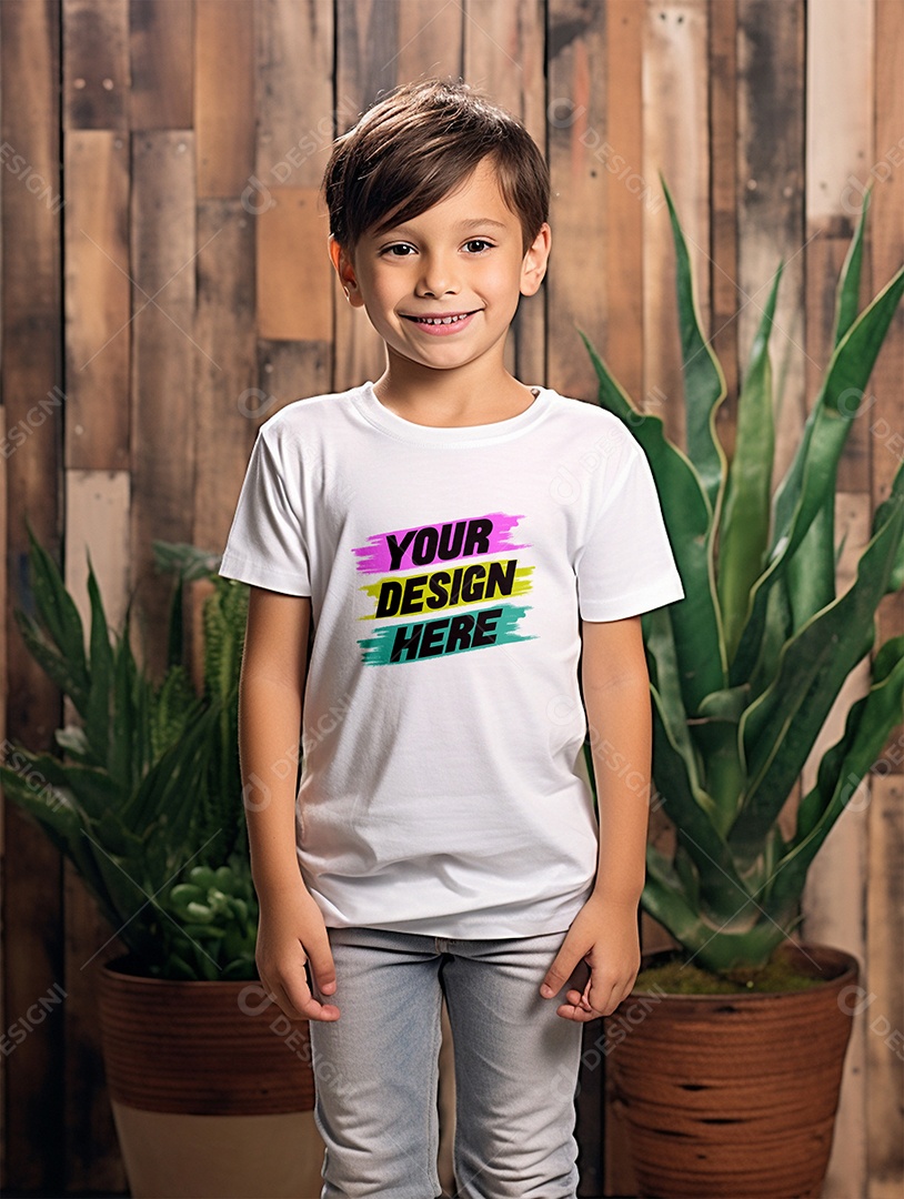 Mockup de Camiseta Masculina PSD Editável