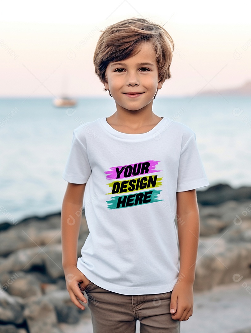 Mockup de Camiseta Masculina PSD Editável