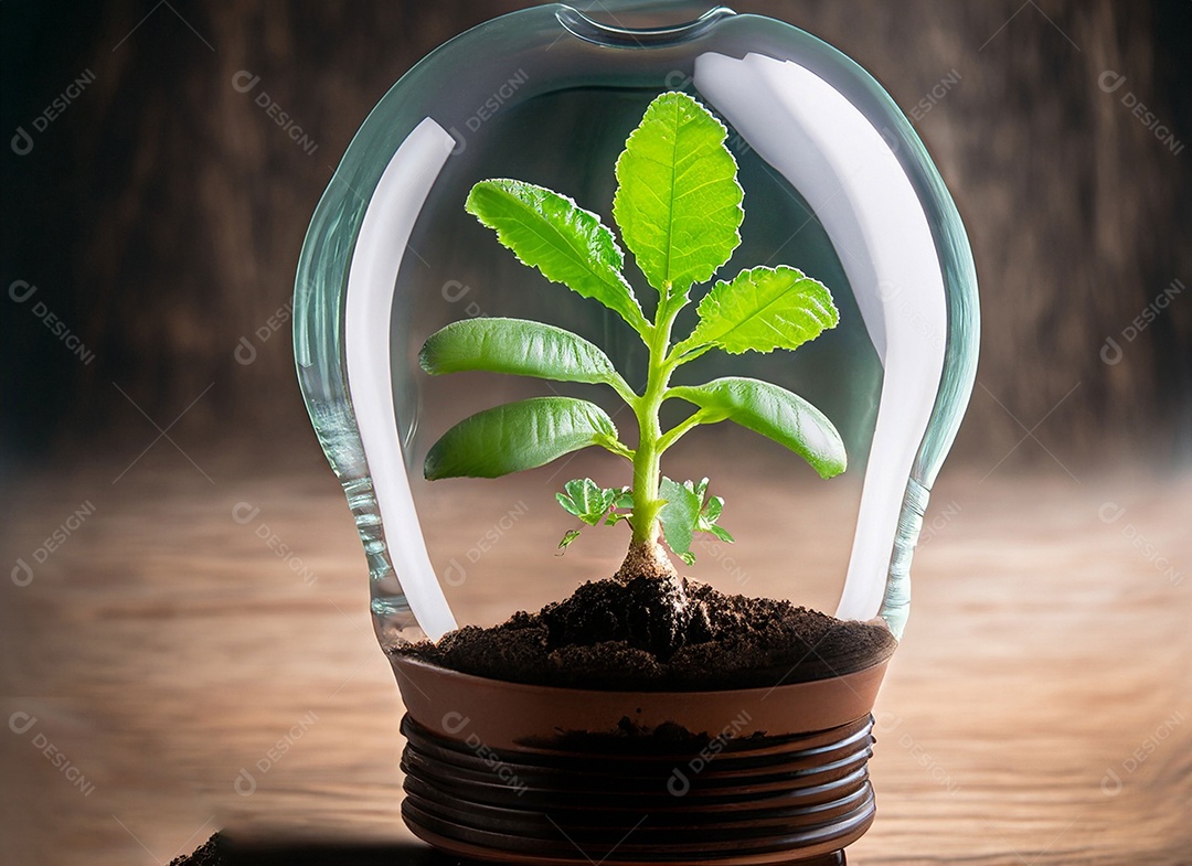 Uma planta em um copo