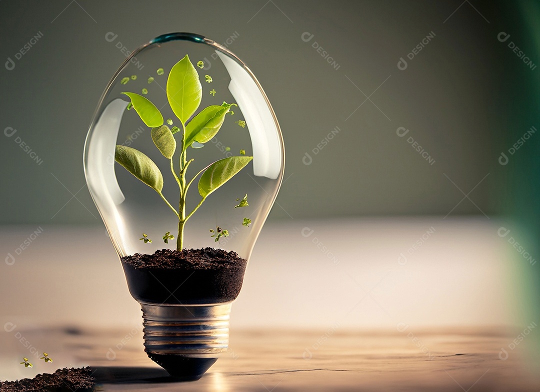 Uma planta em um copo