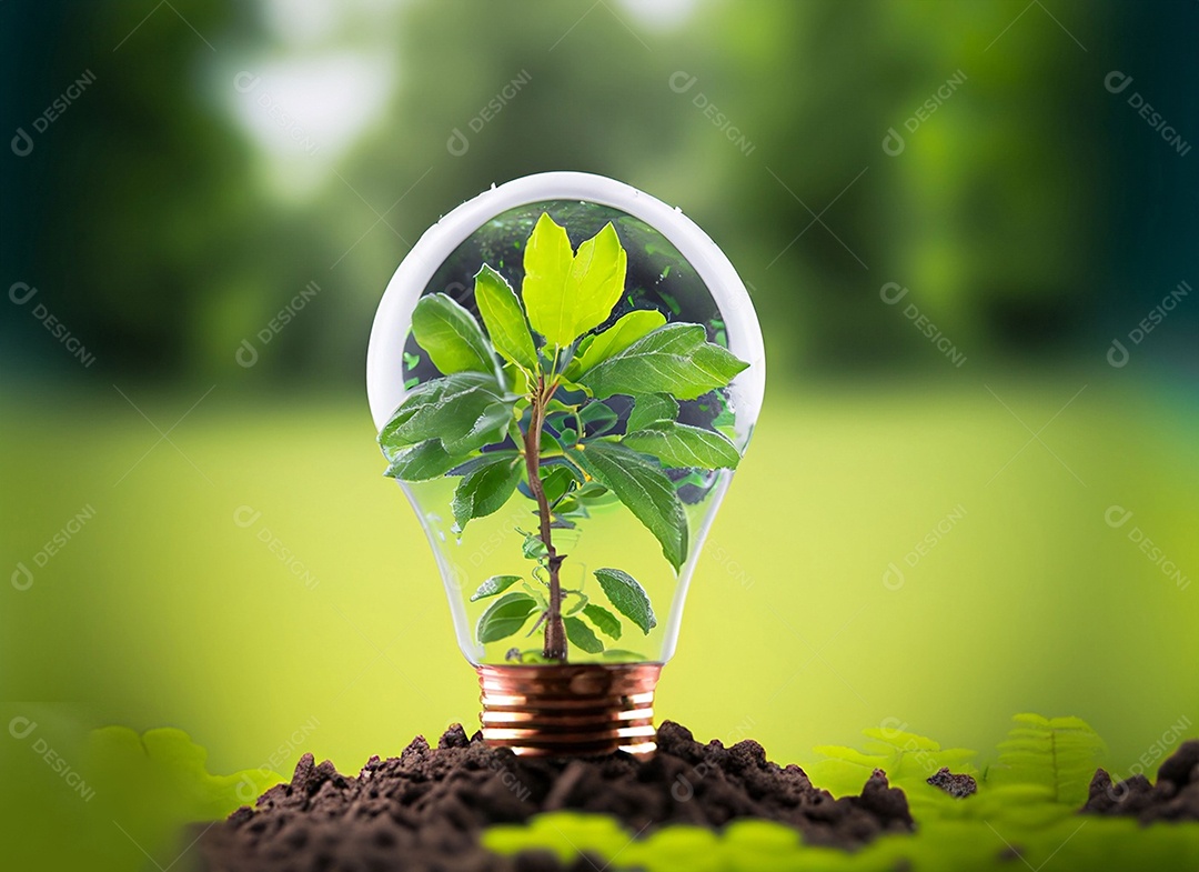 Uma planta em um copo