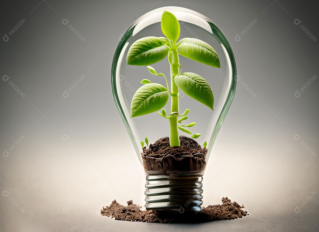 Uma planta em um copo